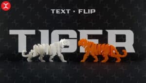 مدل سه بعدی Texi Flip Tiger